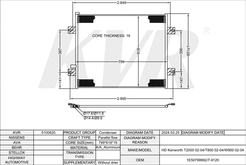 KENWORTH,2002-04 CONDENSER